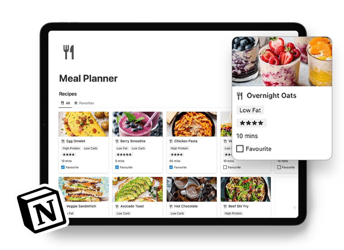 10 Best Notion Meal Planner Templates