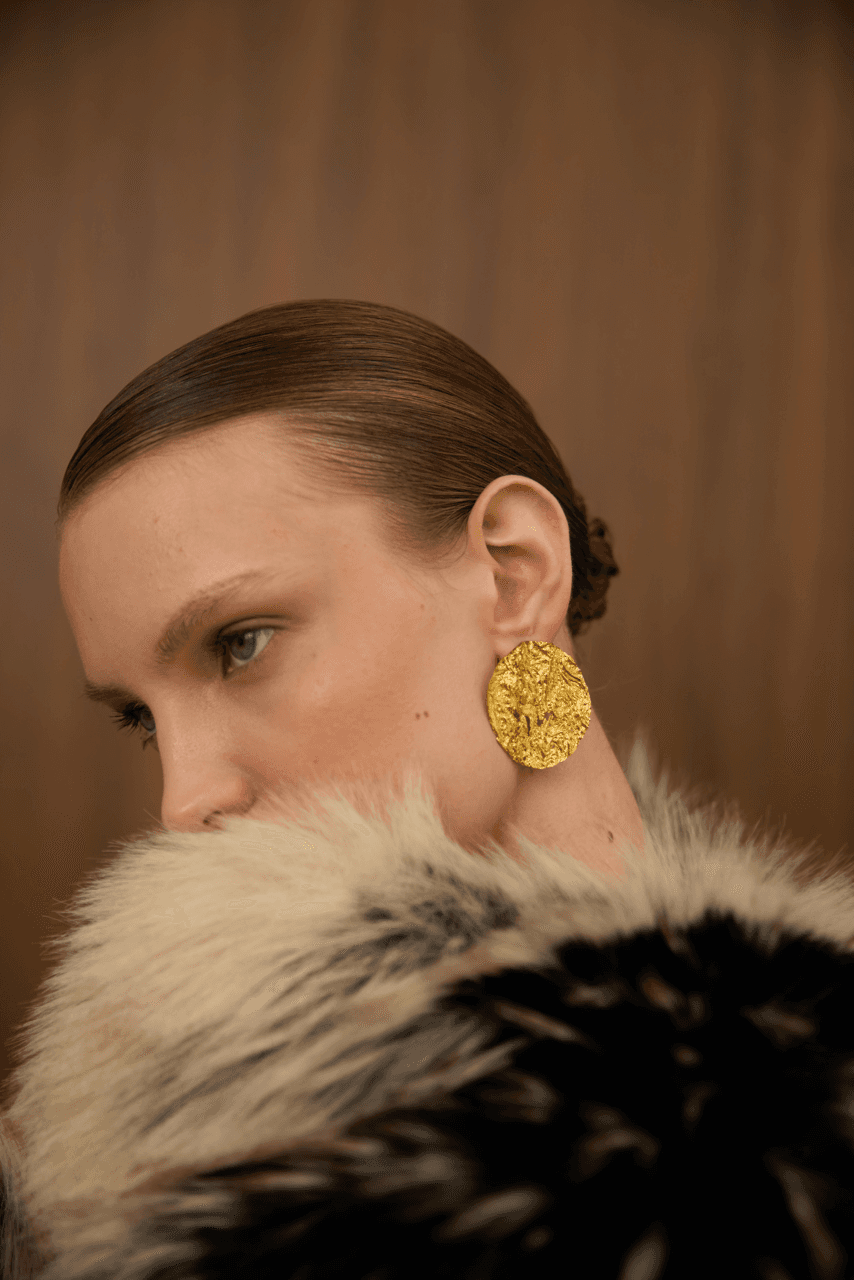 R Earrings | Gold Plated Silver