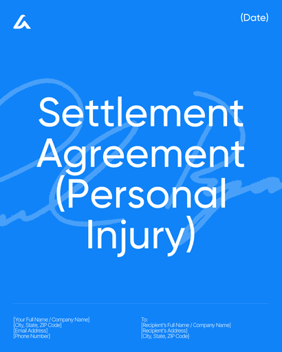 Settlement Agreement (Personal Injury)