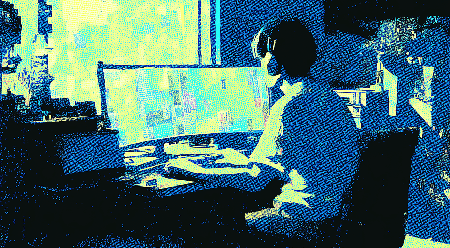 Person working on a computer Image