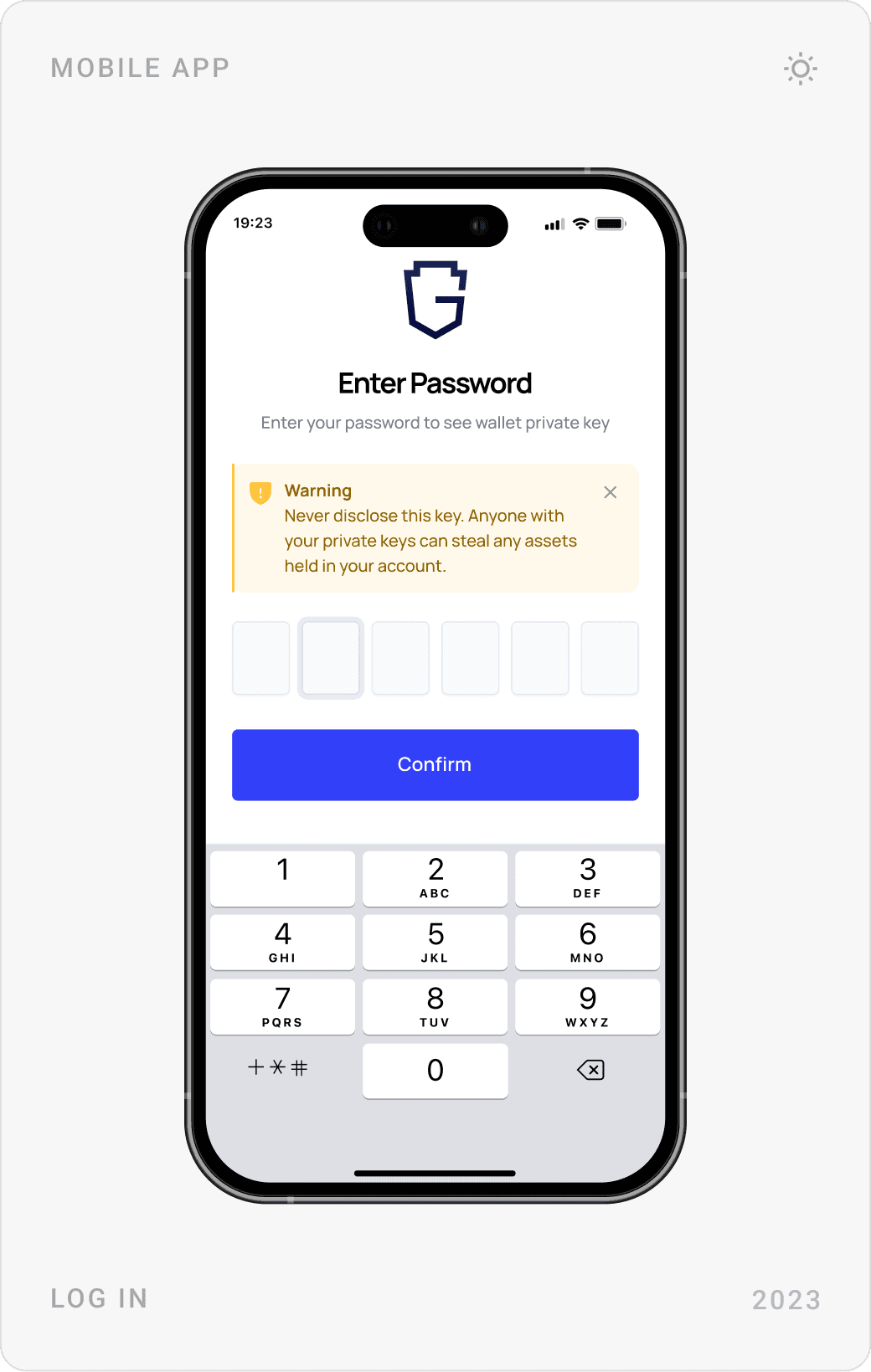 Secure Wallet Authentication Mobile Design