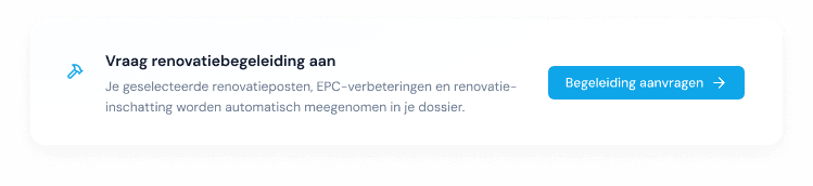 Bricksy overzichtsscherm met rendement, renovatiekost en maximaal bod.