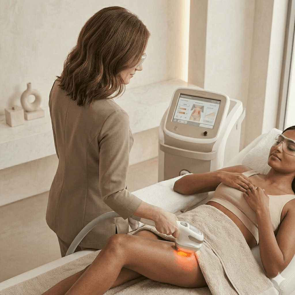 Lip Filler Treatment Being Performed