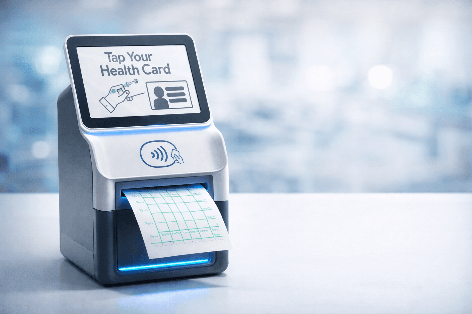 Image of a Laptop on top of an eletronic device