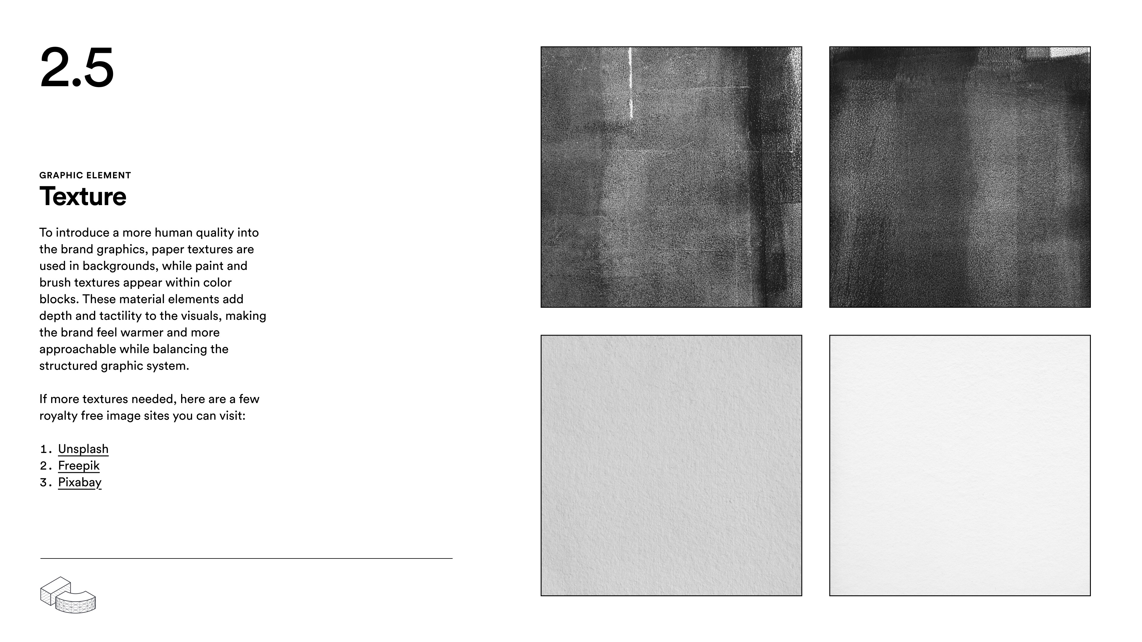 Trig.ai brand texture system showing paper backgrounds and brush textures used to add a human, tactile quality to the visual identity.