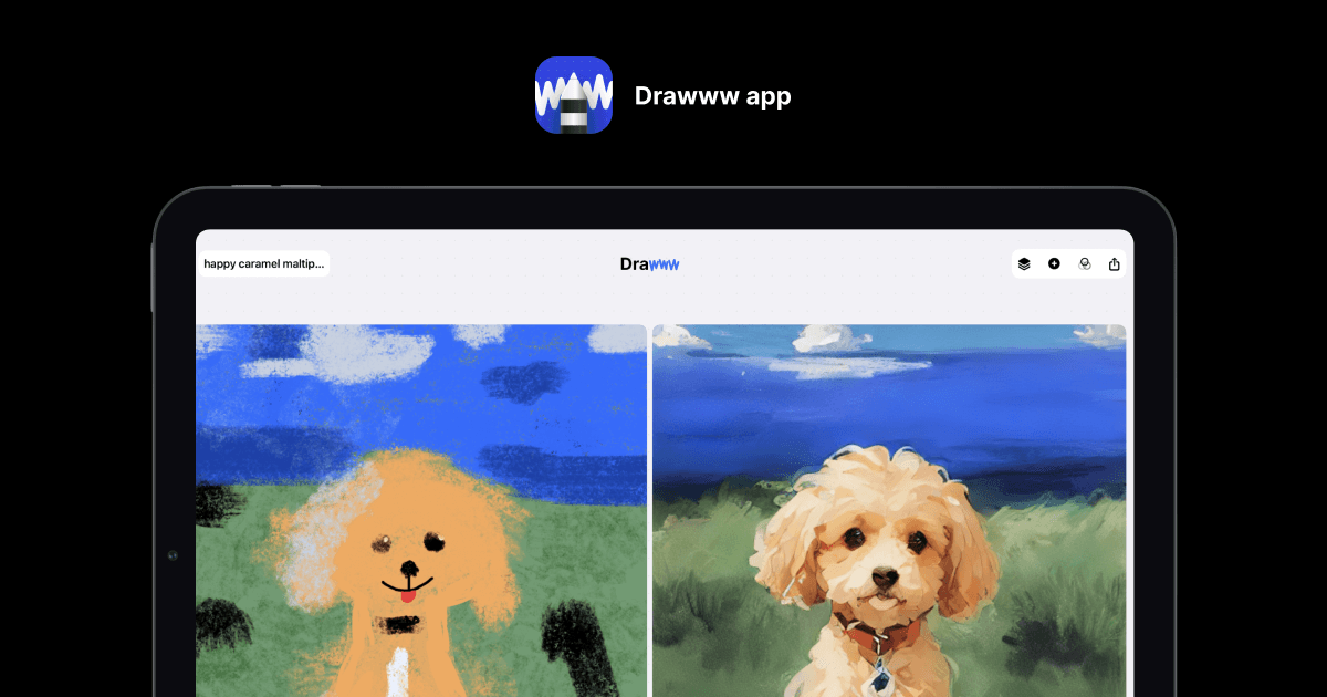 Real time AI drawing optimized for the iPad