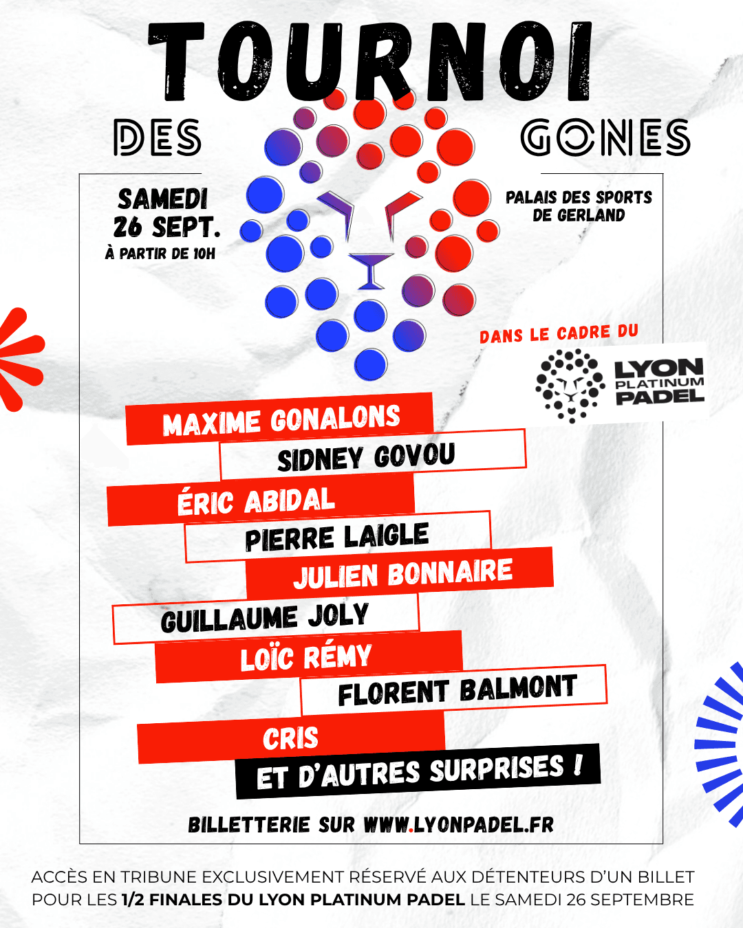 Tounoi des Gones dans le cadre du Lyon Platinum Padel