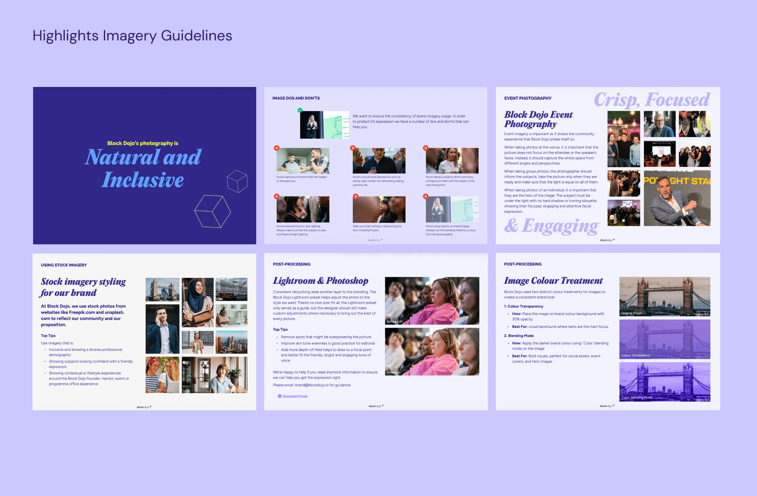 Imagery guidelines highlight