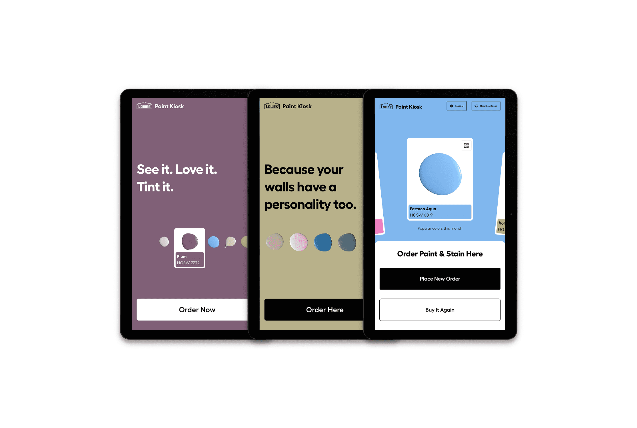 Homescreen with open bottom drawer