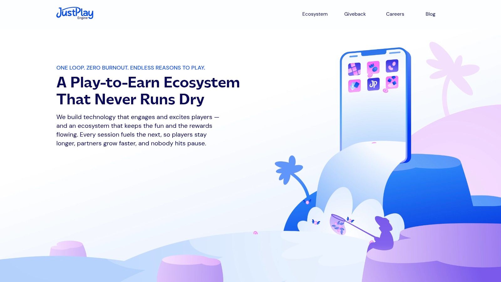 A person playing a casual mobile game on their phone to earn rewards.