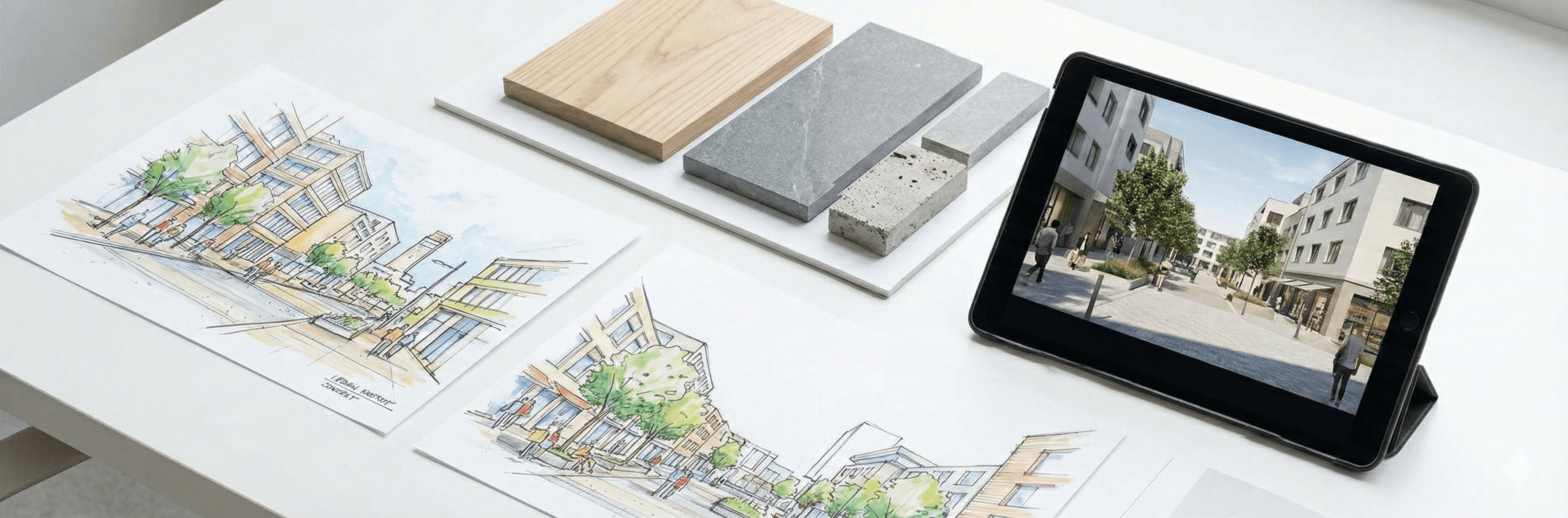 a bunch of different colored steps against a blue sky