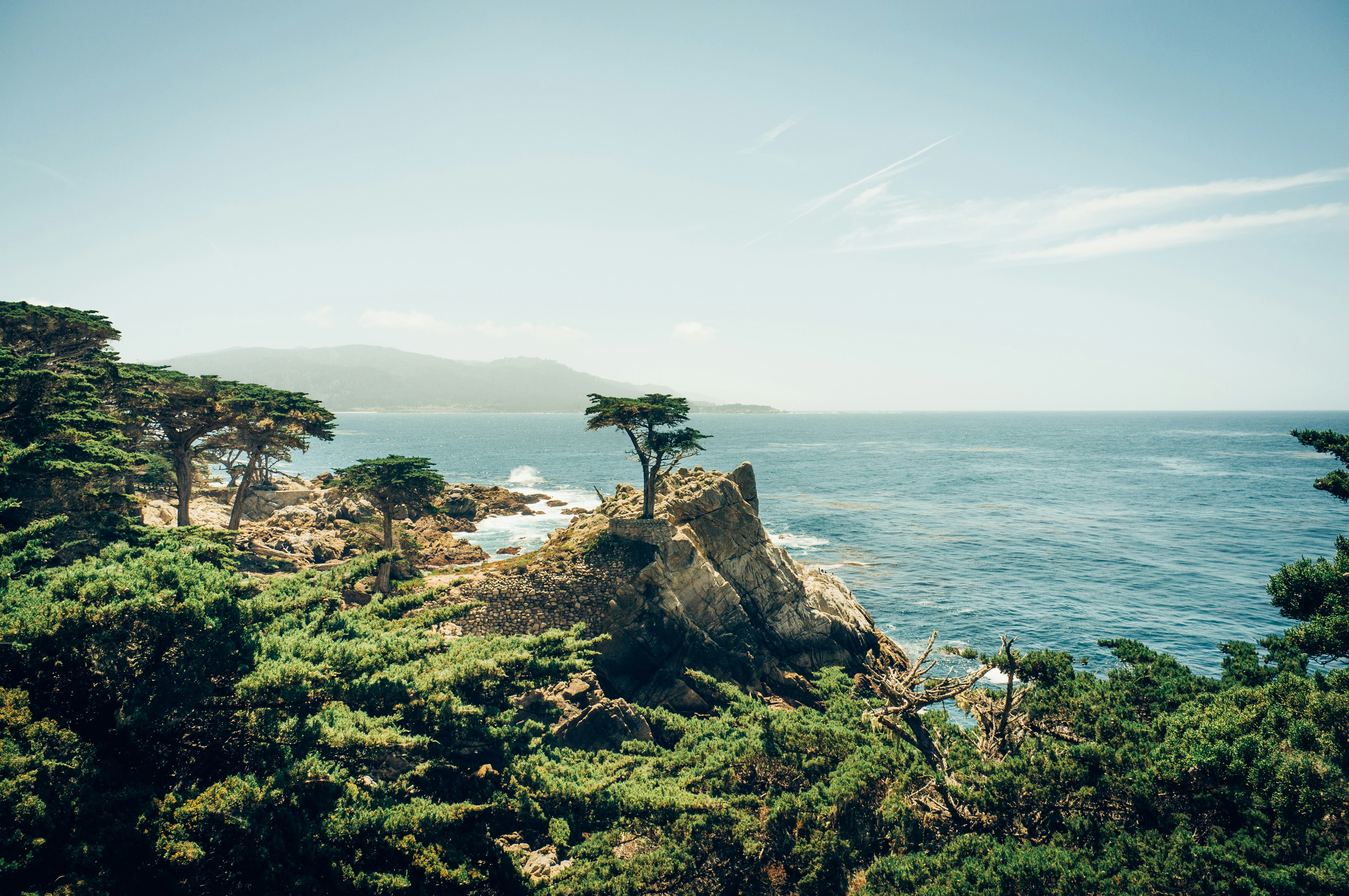 Rocky ocean coast line
