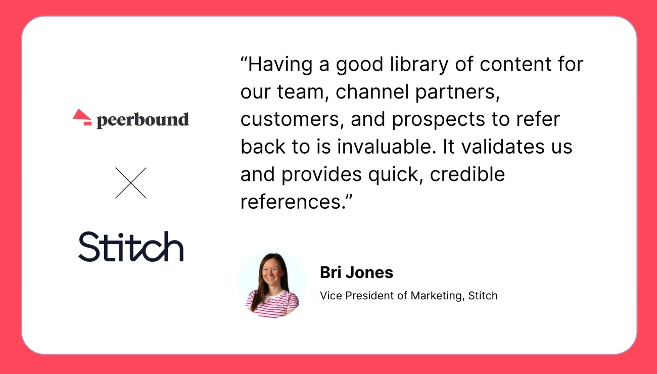 Stitch discusses the importance of customer stories in the sales process