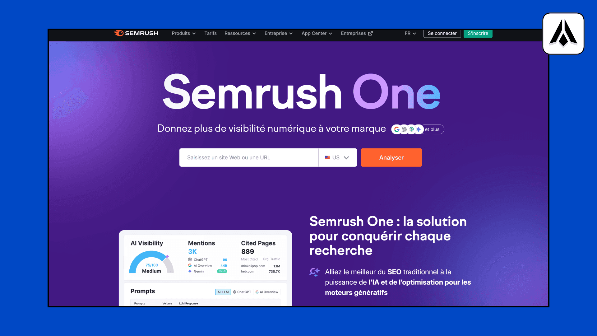emrush One : L'Intégration totale de la visibilité IA - Digit Formations