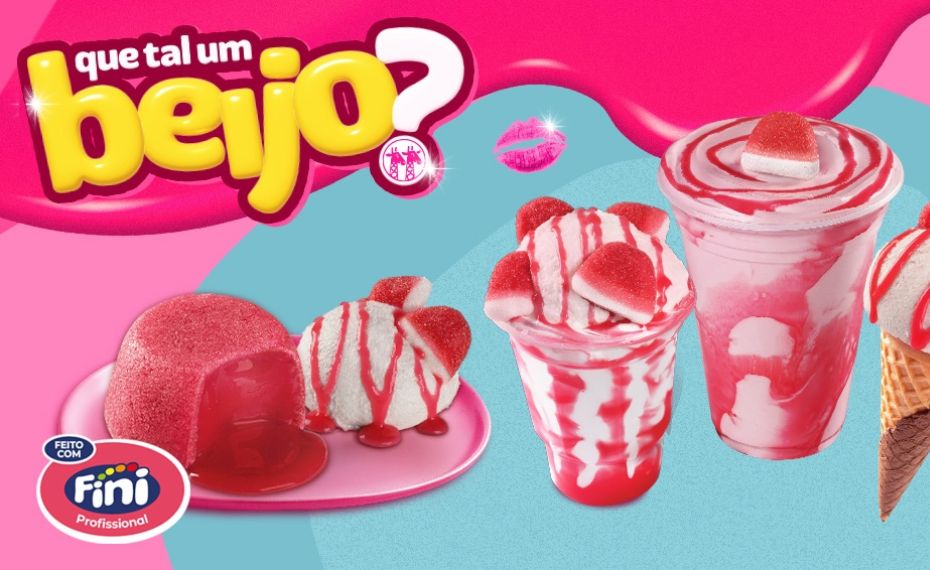 Giraffas e Fini se unem para lançar nova linha de sobremesas sabor Beijos