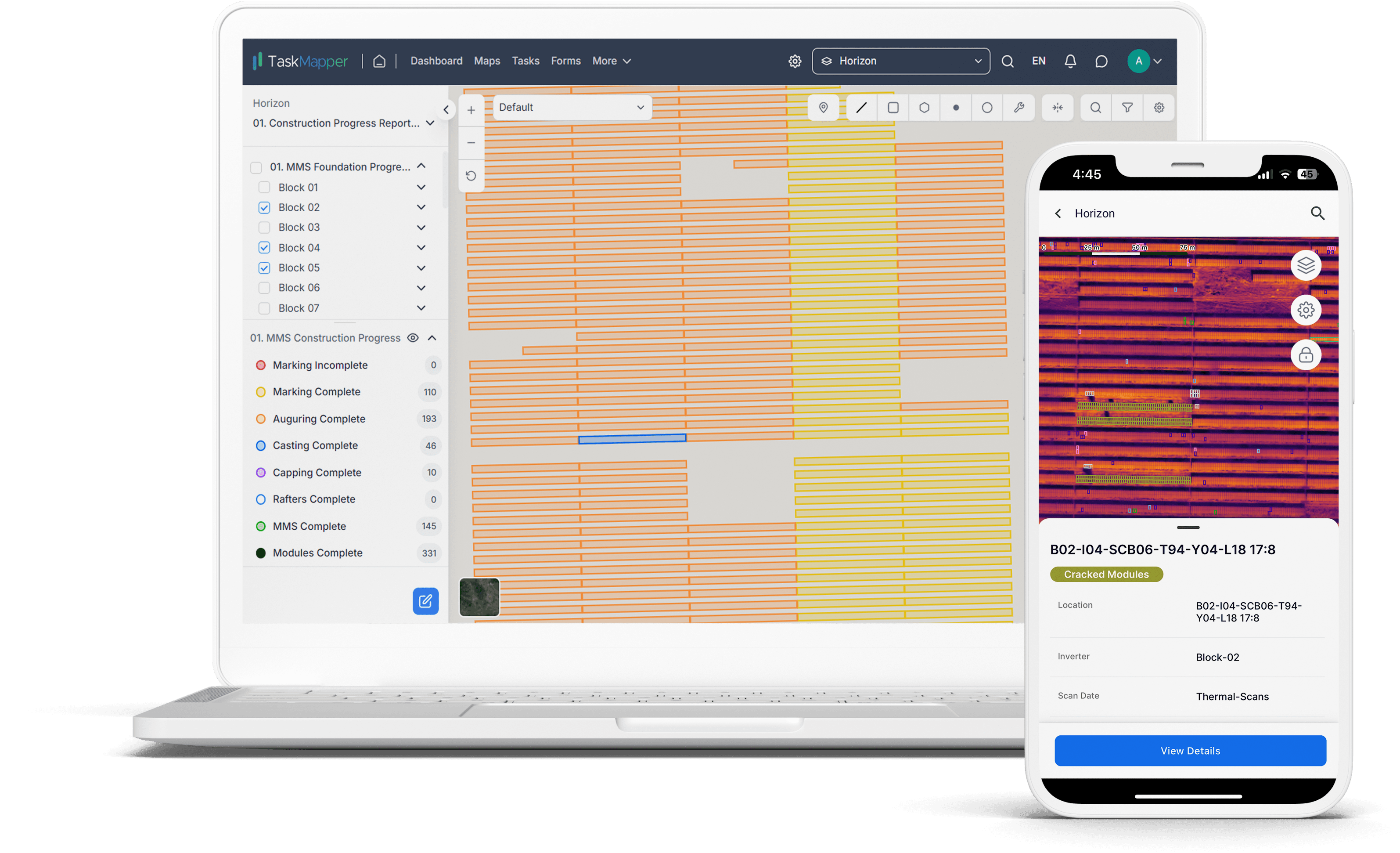 TaskMapper: Drone analytics for accurate site data and actionable insights for efficient asset construction progress monitoring