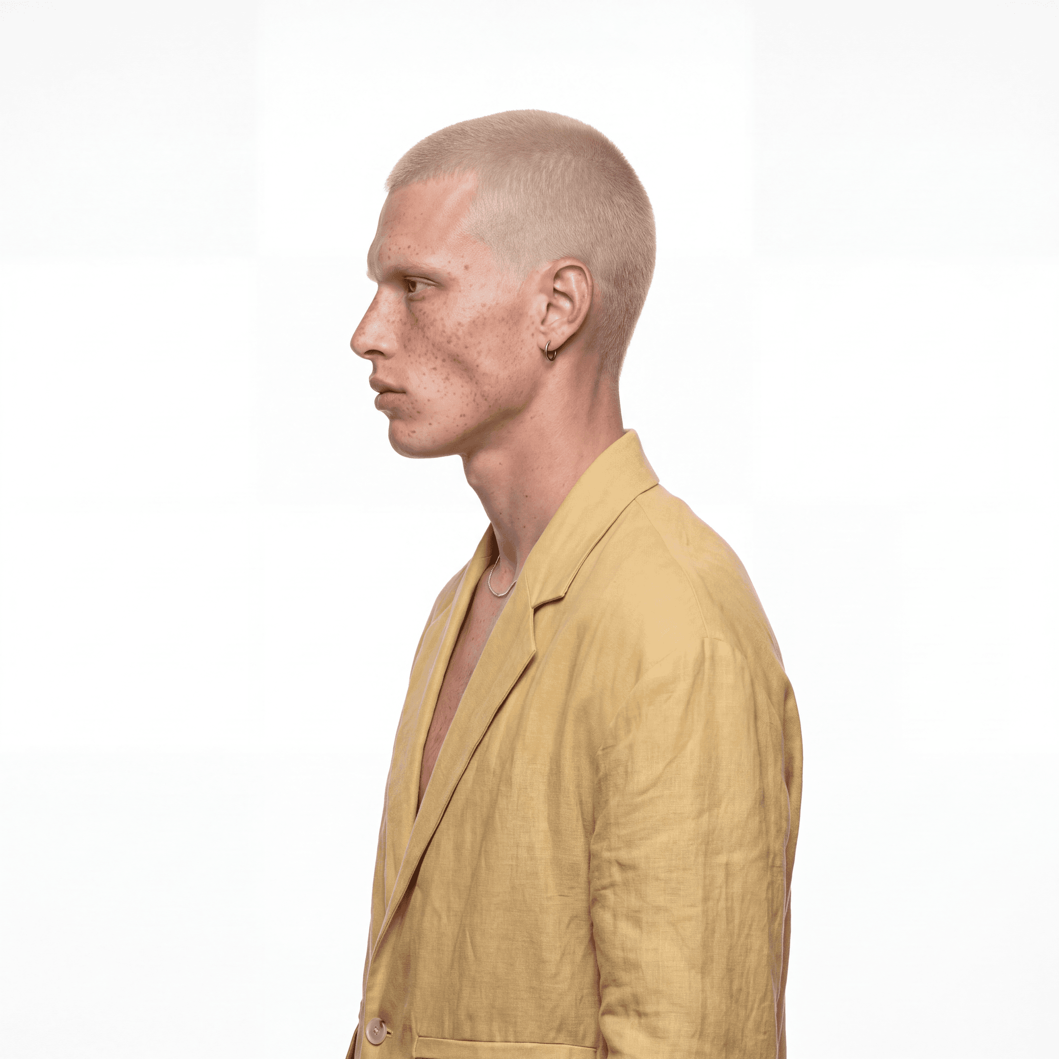 Soren Vale, AI fashion model, editorial look 3.