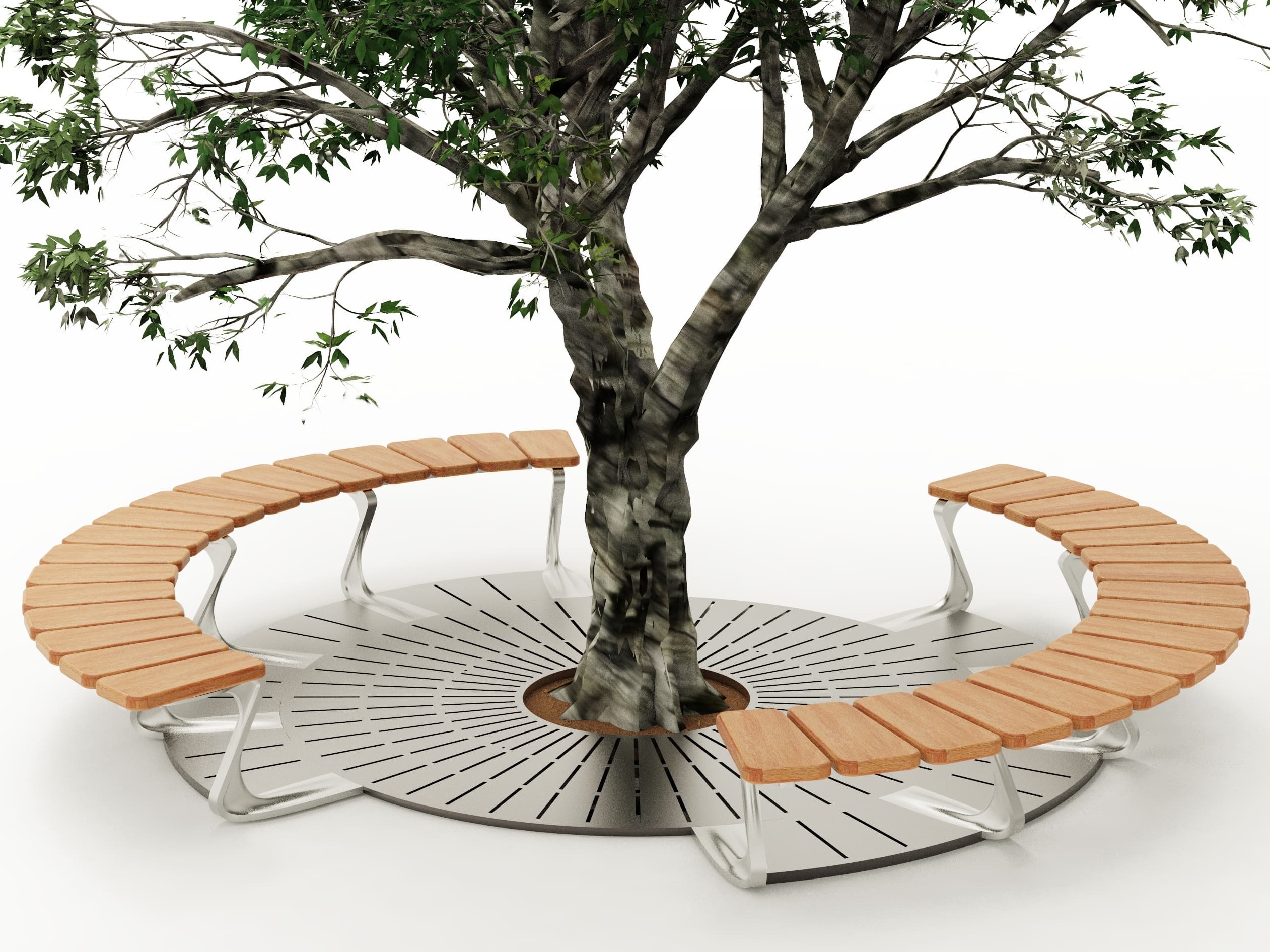 Modern sustainable townhomes surrounded by lush landscaping and a winding pathway.