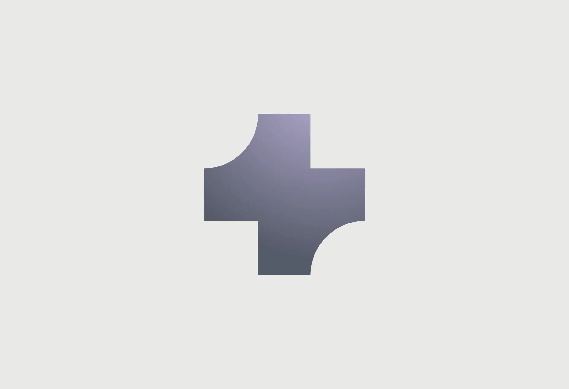 Image with a big purple logo and black background