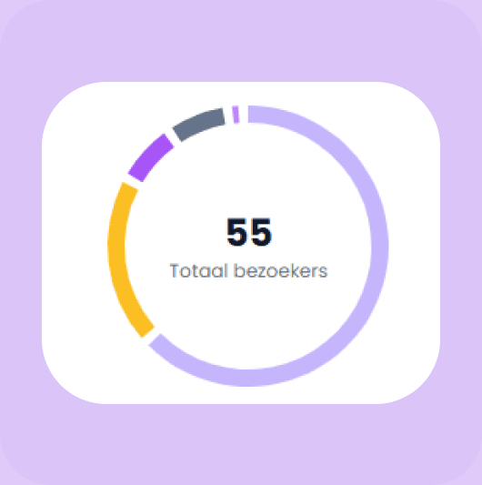 Grafiek van totaal aantal bezoekers