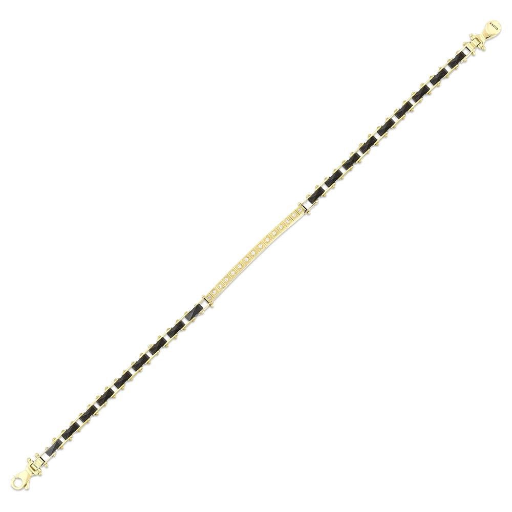 Assos Pırlanta 14 Ayar Tasarım Altın Erkek Bileklik 10.55 Gr