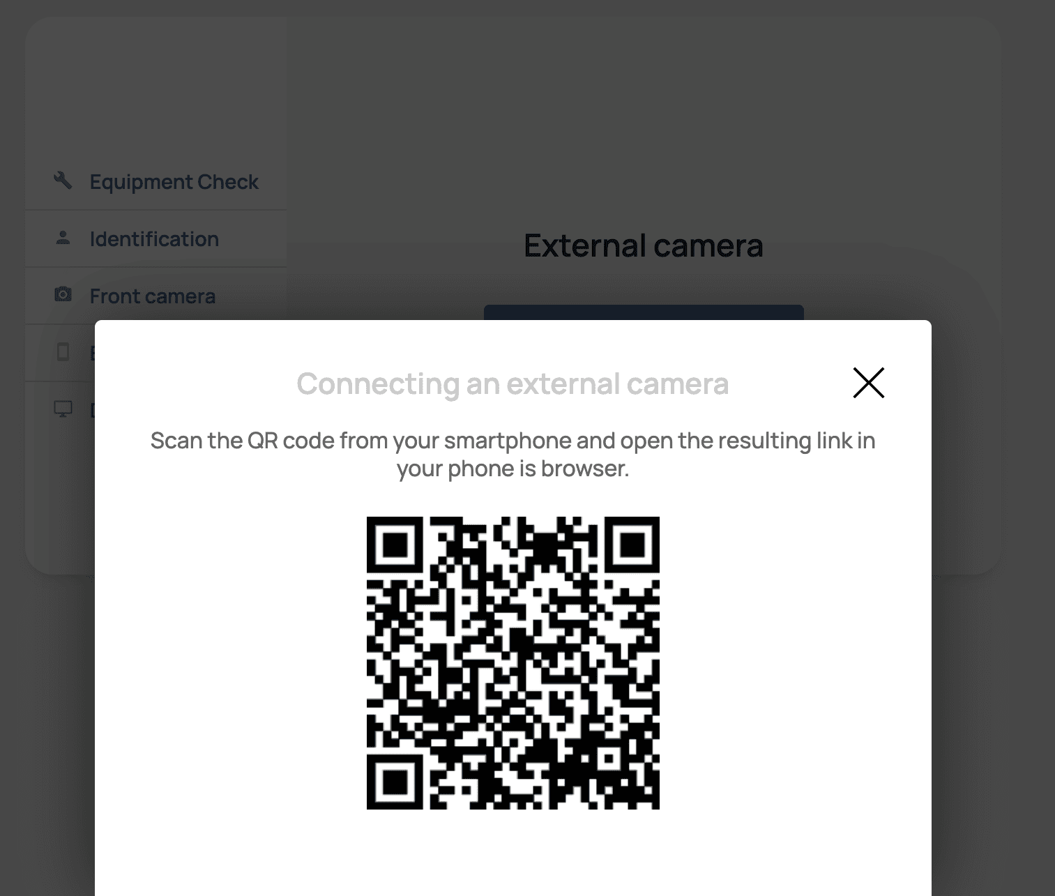 Connecting an external camera — screenshot 13