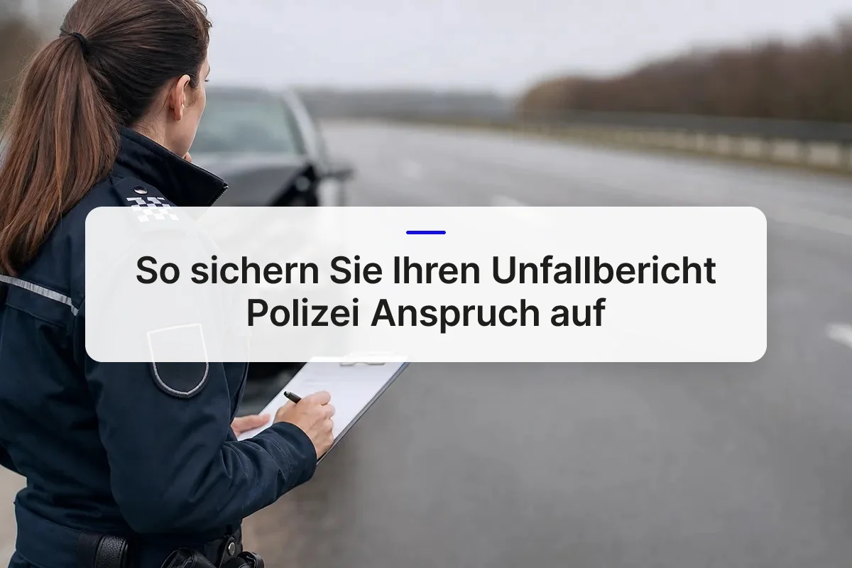Unfallbericht Polizei Anspruch overview