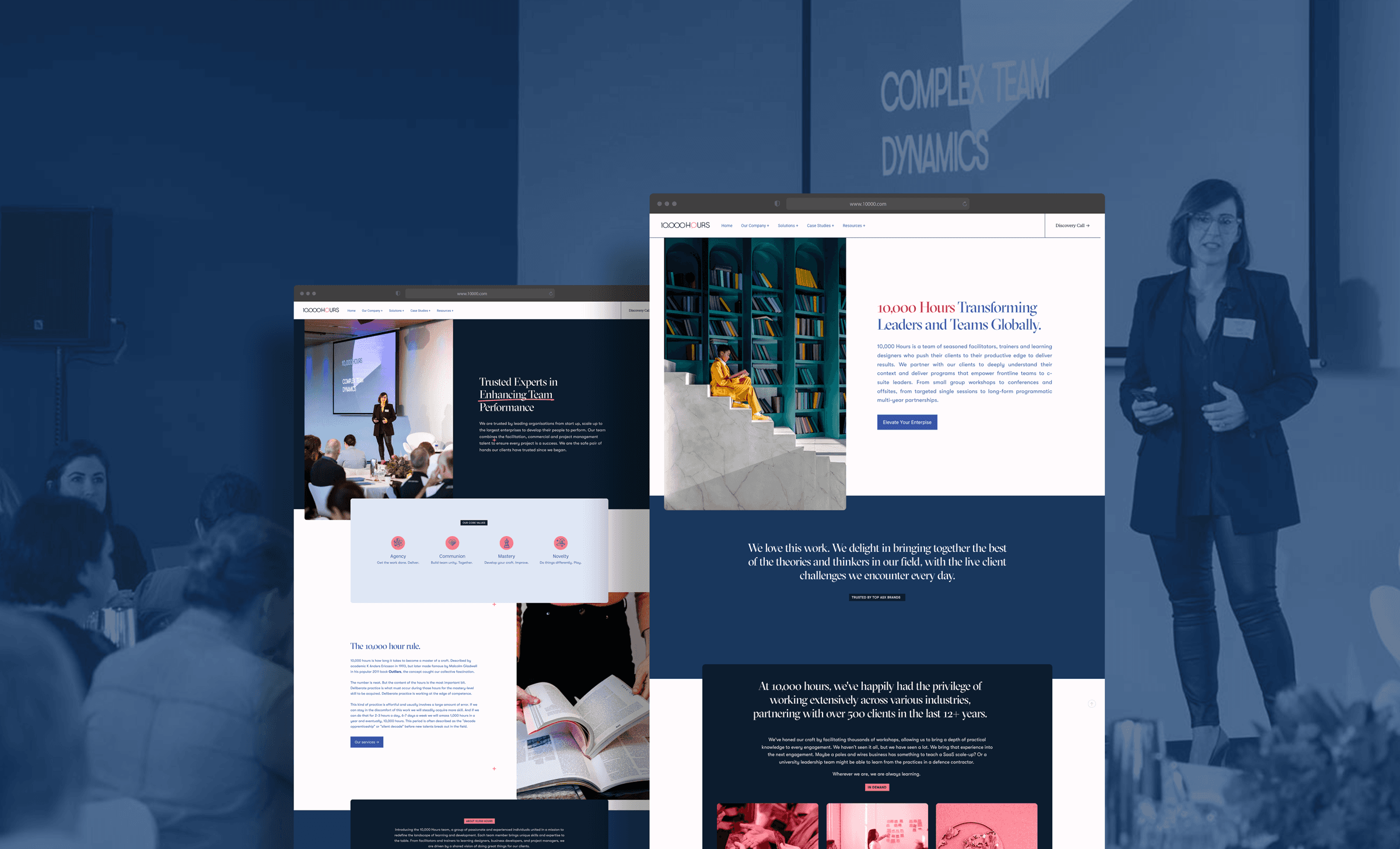 10,000 Hours Website Mockup