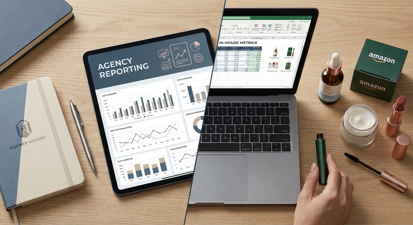 Amazon beauty brand reporting: agency vs in-house metrics