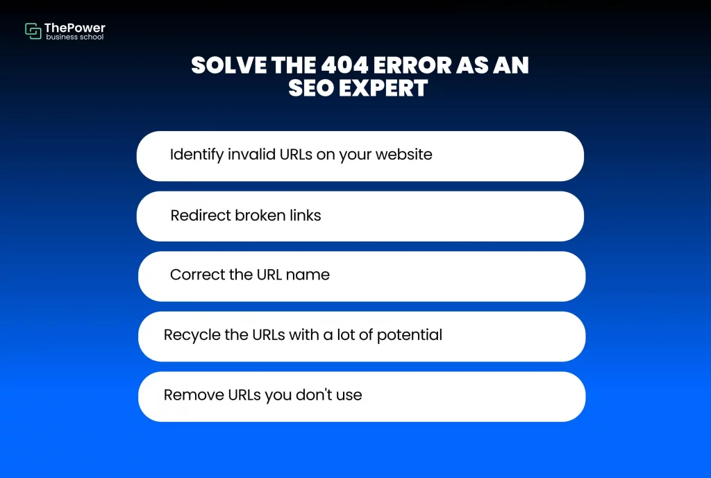 Solve the 404 error as an SEO Expert 