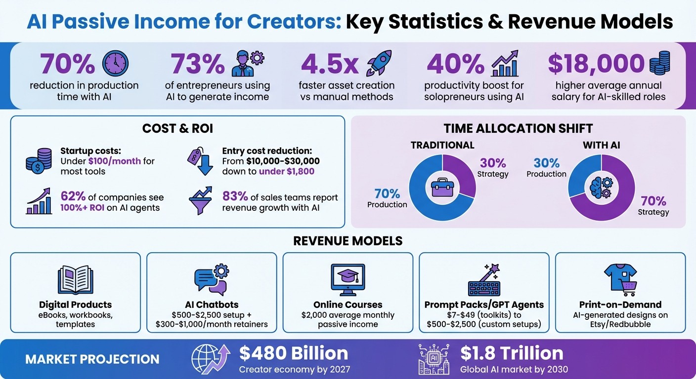 AI Passive Income Statistics and Revenue Models for Creators