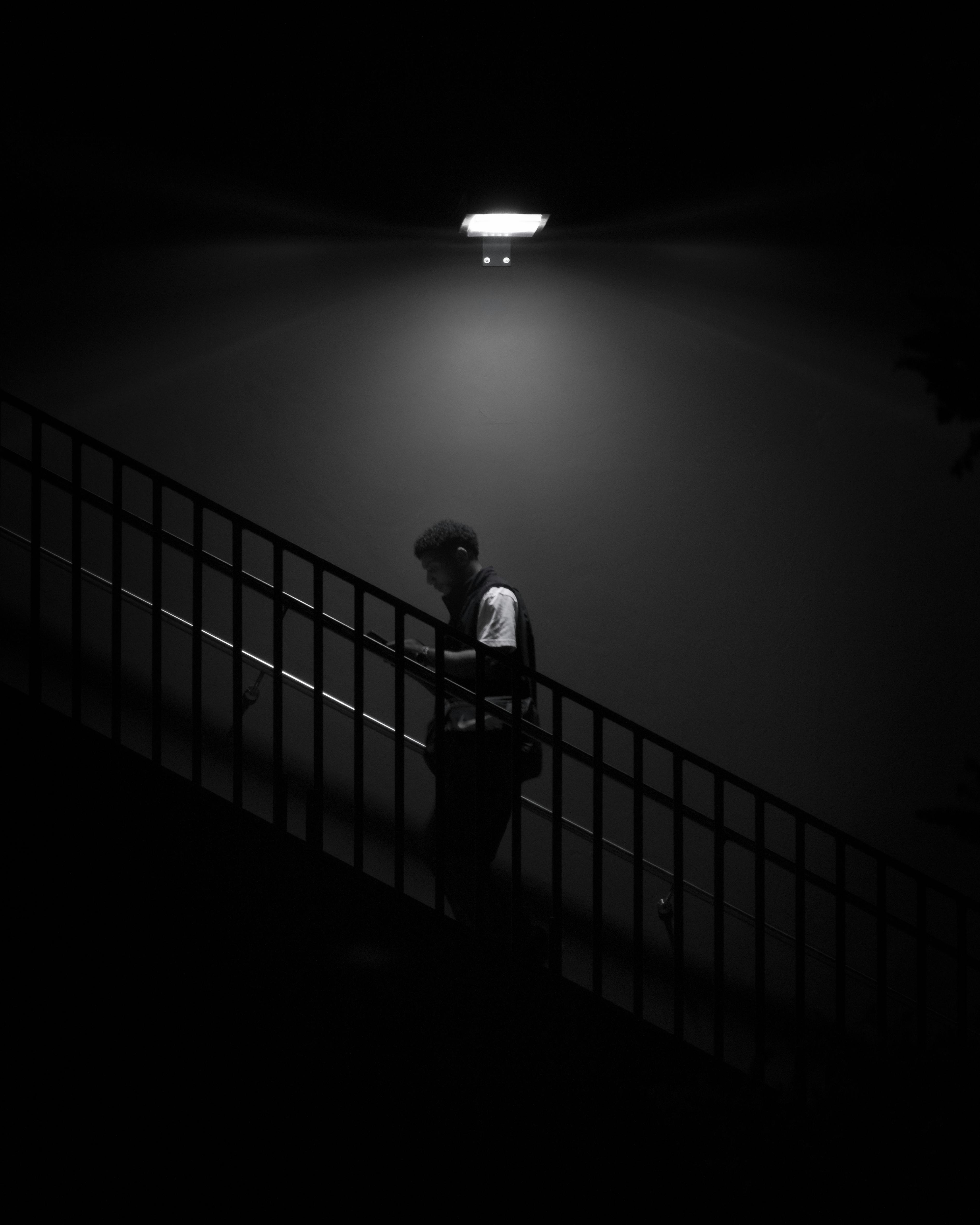 walking up the stairs