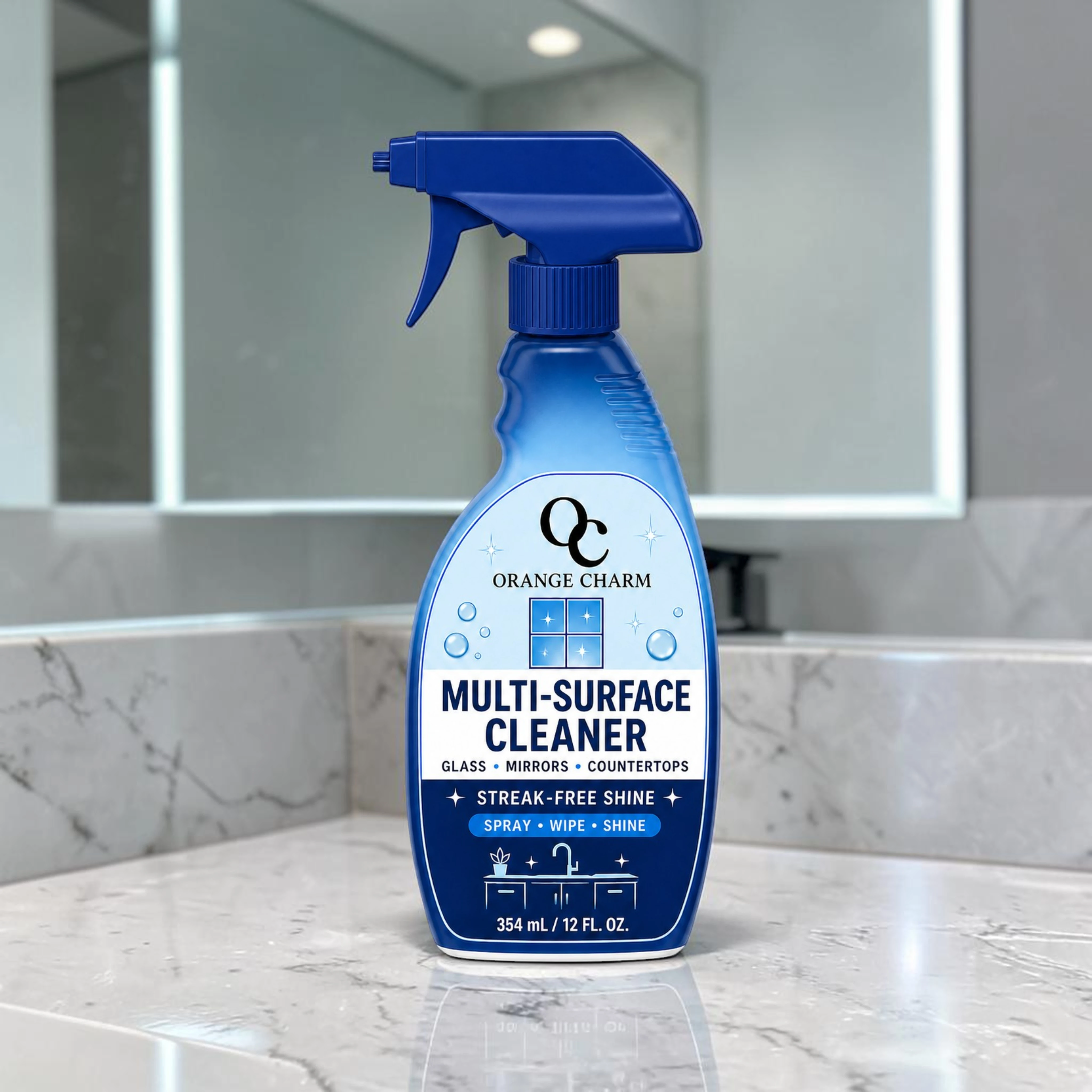 Private label multipurpose cleaning spray in trigger bottle