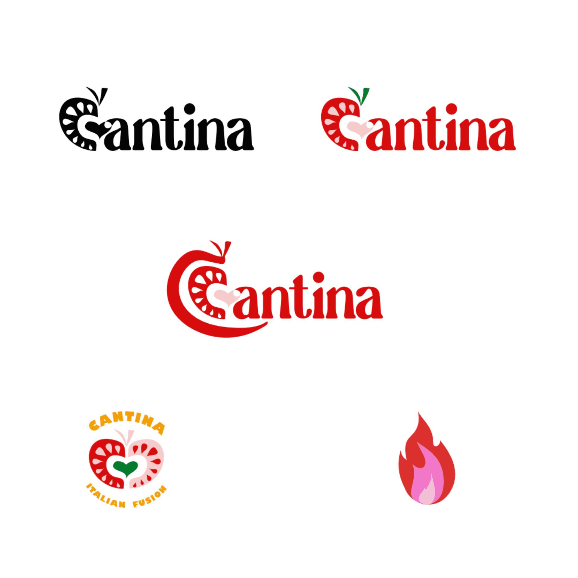 Red Cantina restaurant logo in serif font.