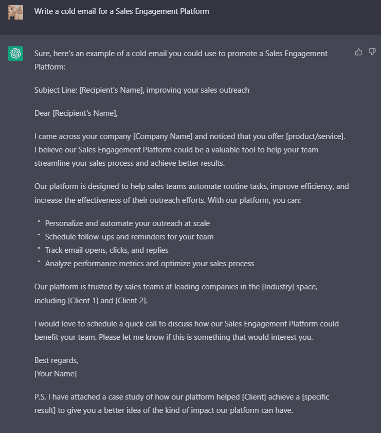 ChatGPT for Cold Emailing Outreach