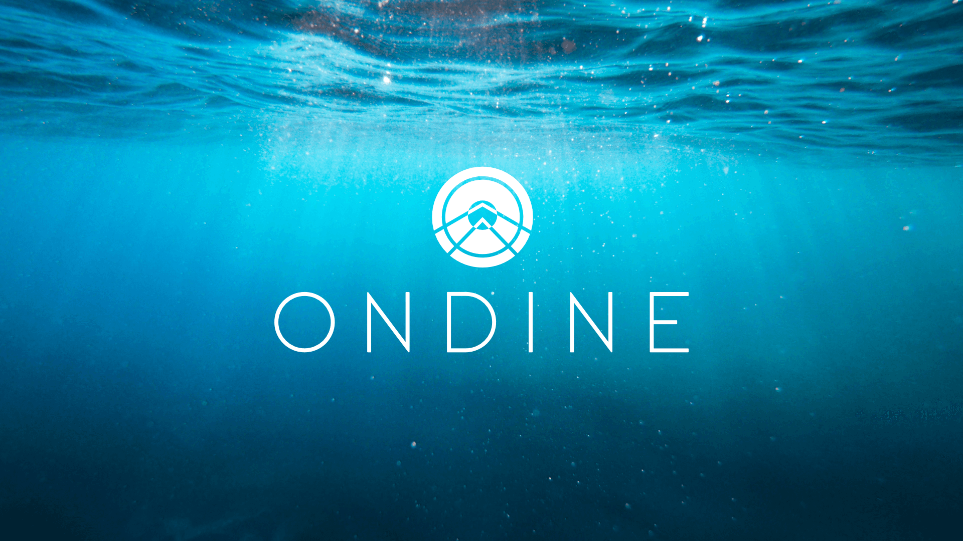 Ondine logo on deep blue – Brand variation for Irish marine identity.