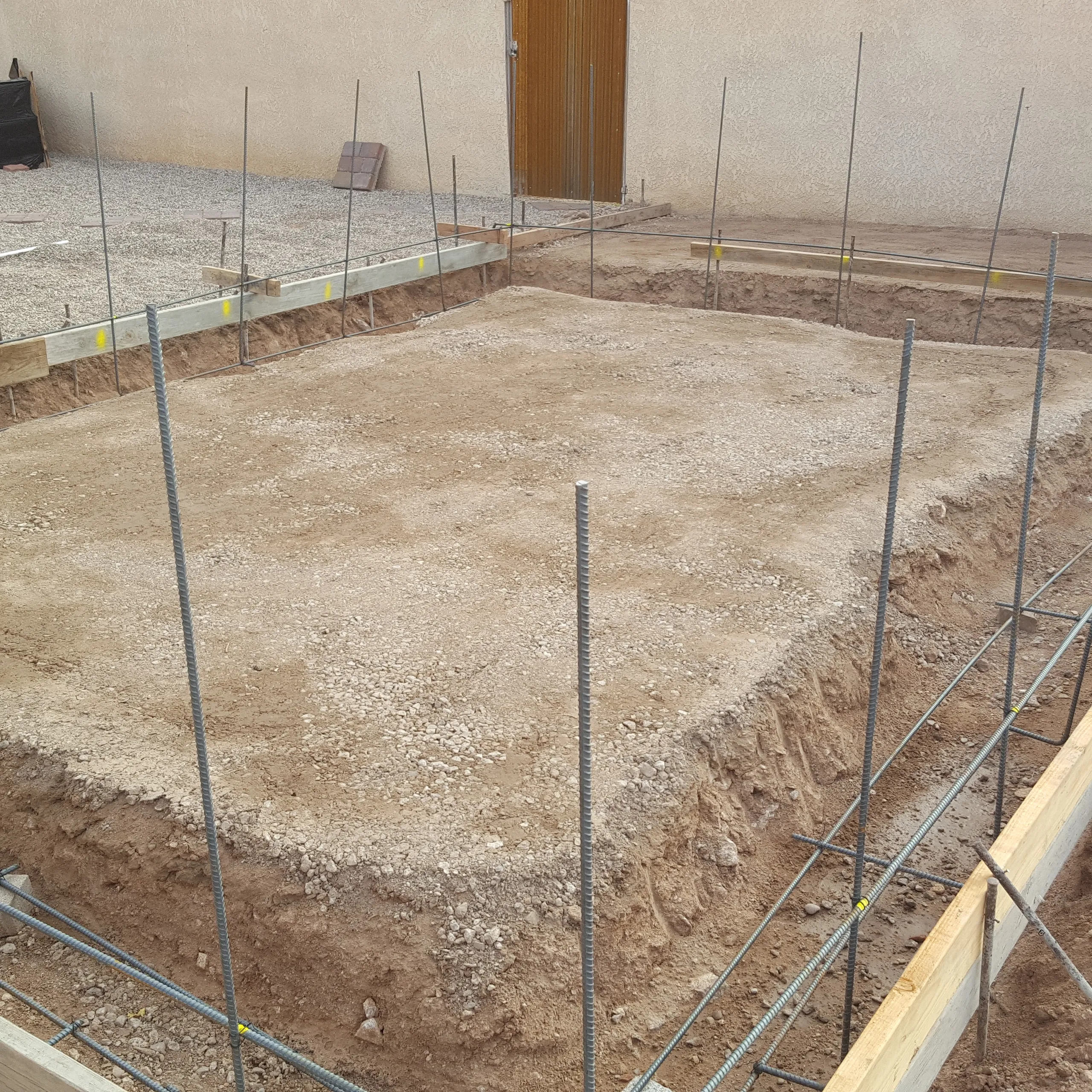 Permitted foundation stage of a Tucson construction project