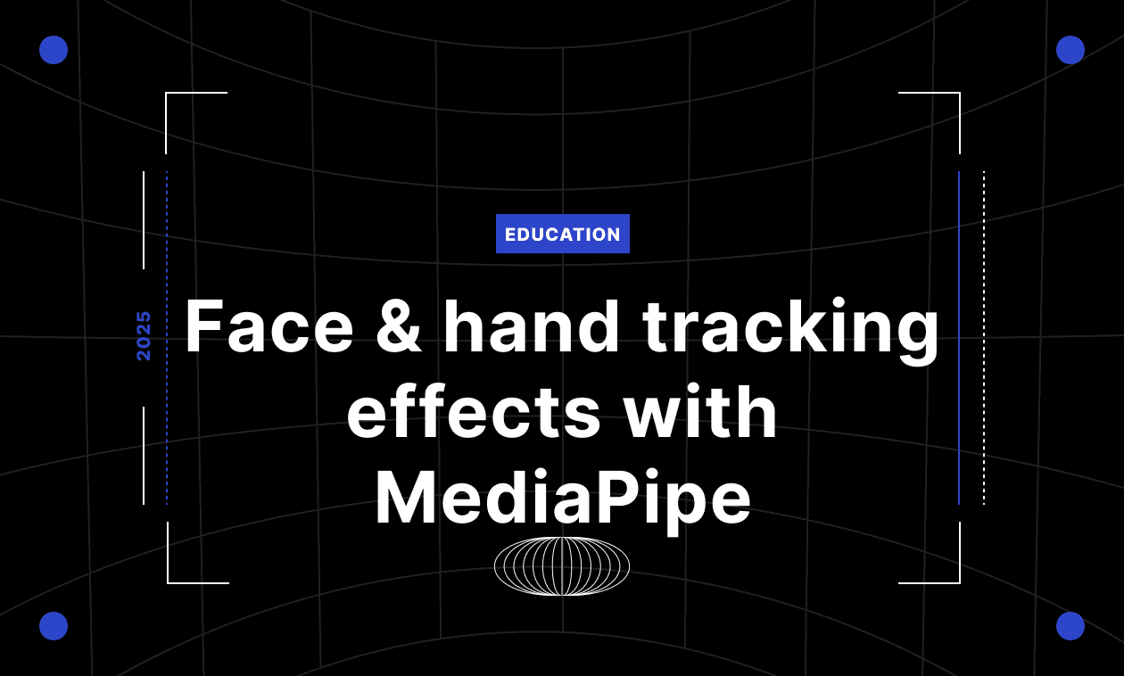 A title card that reads "face and hand tracking effects with MediaPipe."