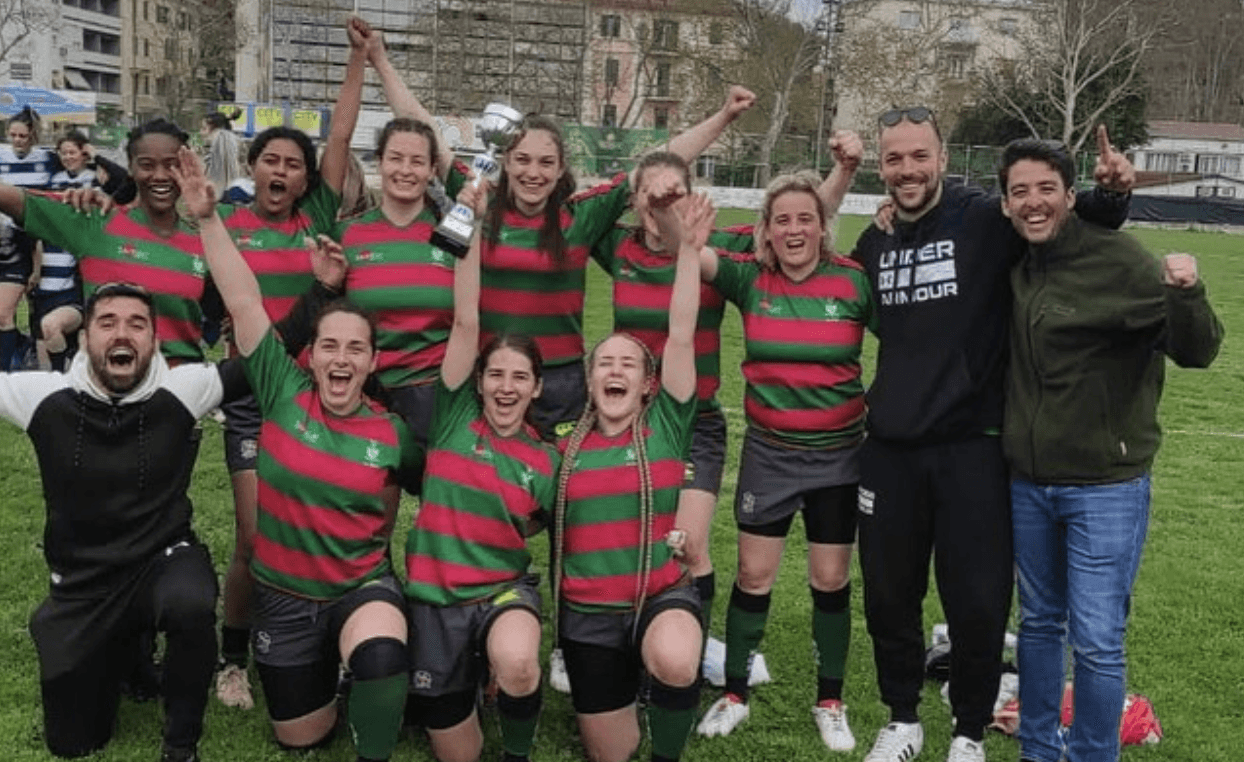 montenegro female squad celebrating