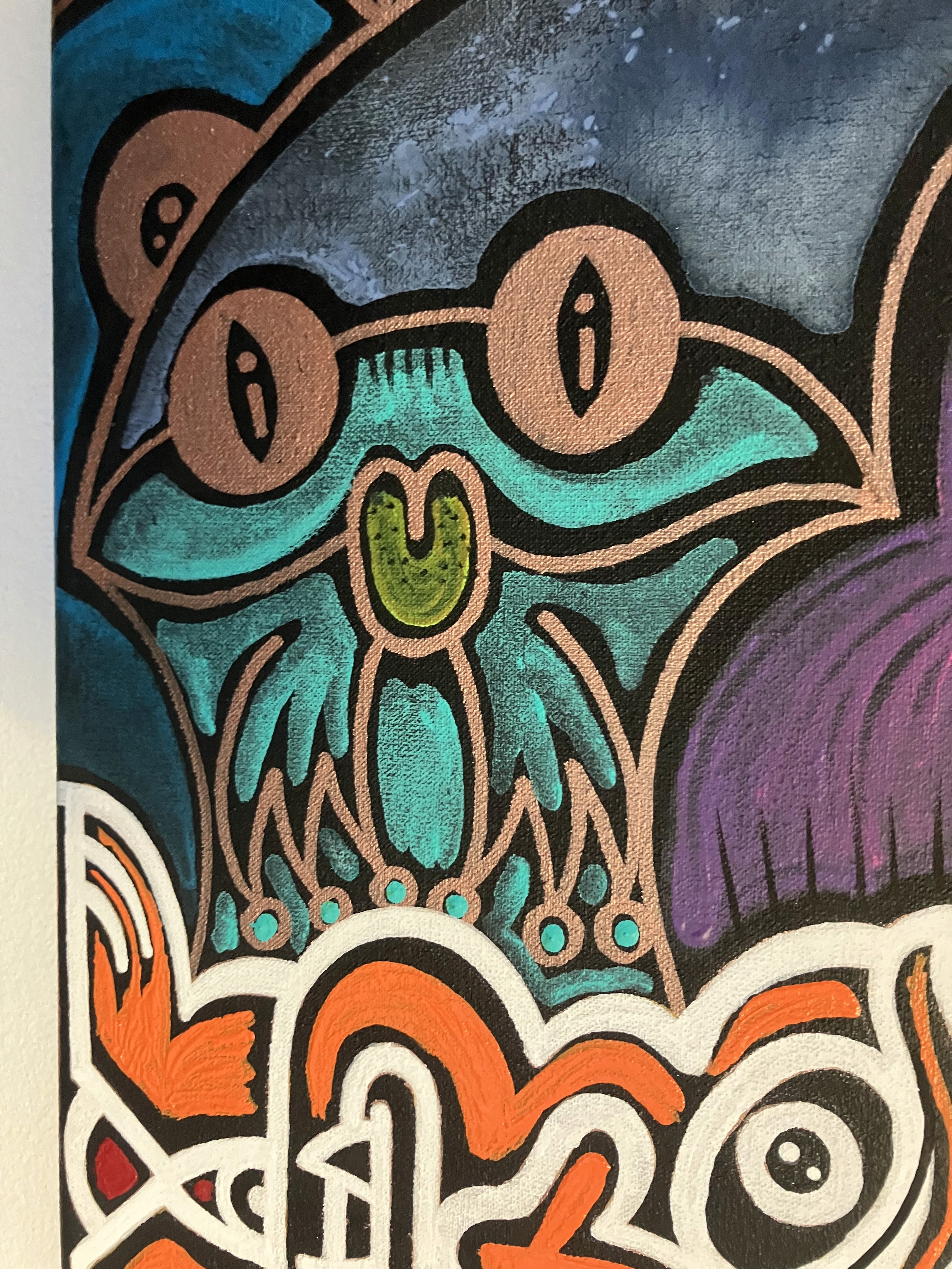 Totem wrath in progress. Frog detail