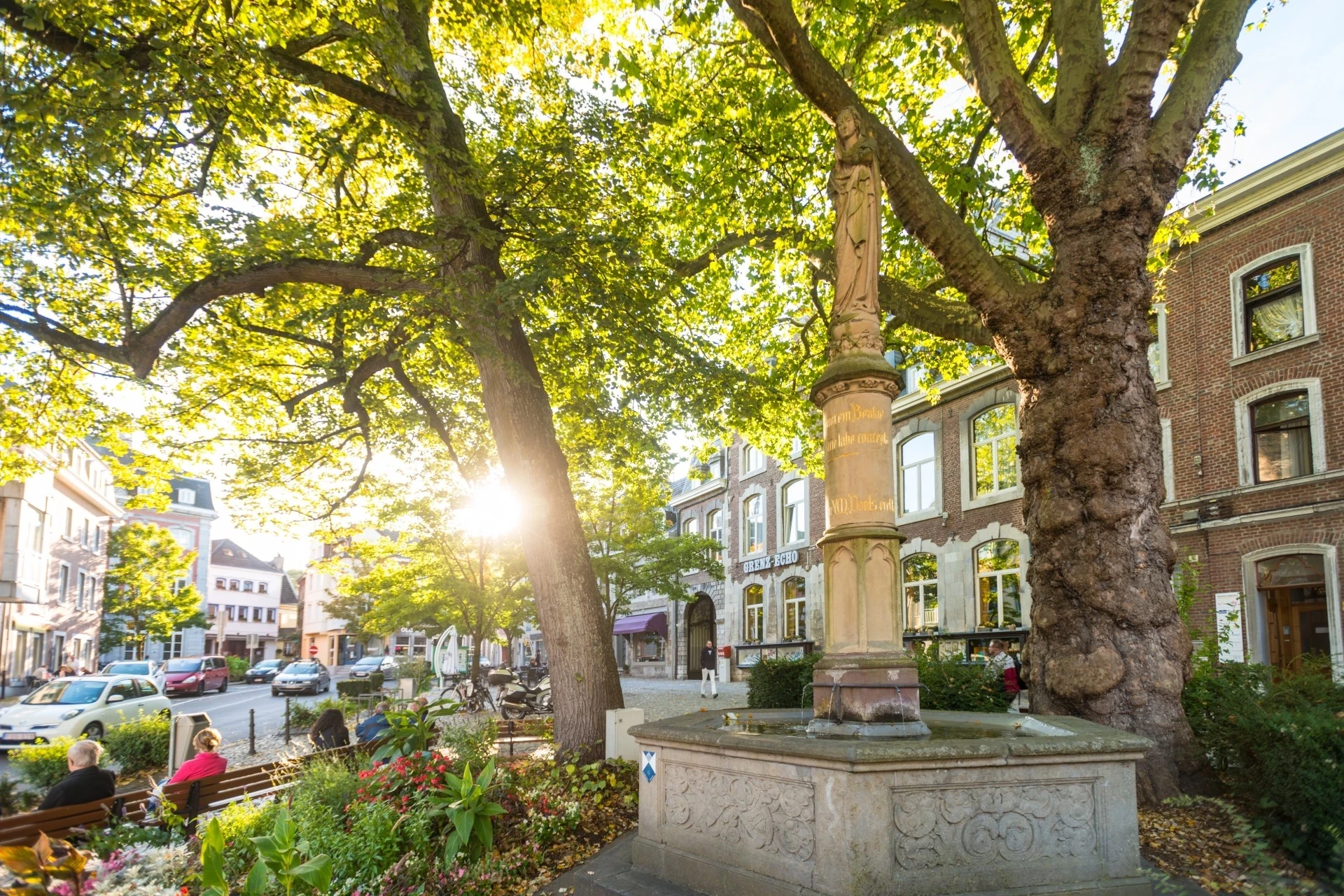 Marienbrunnen am Marktplatz in Eupen