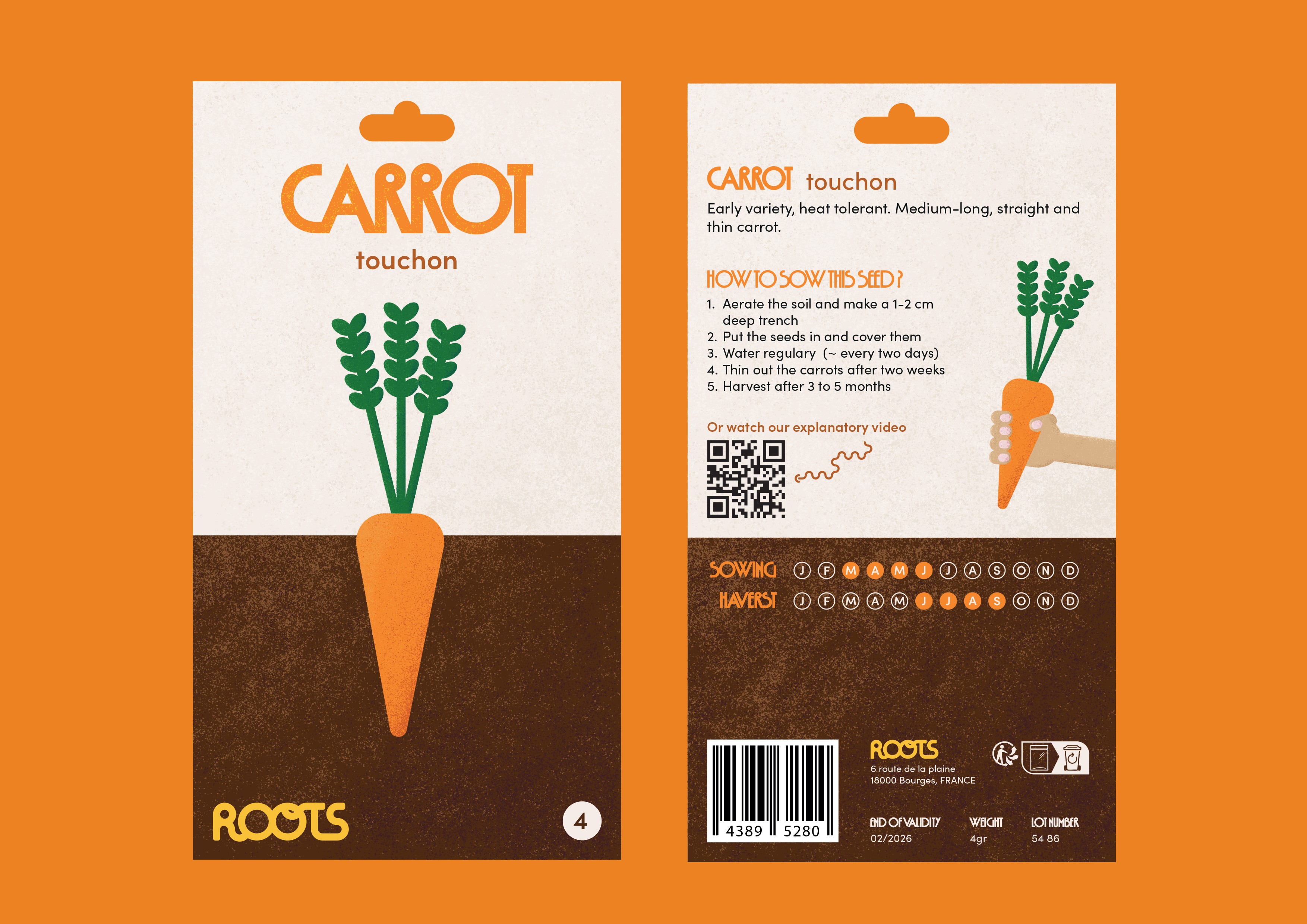 Sachet graines de carotte