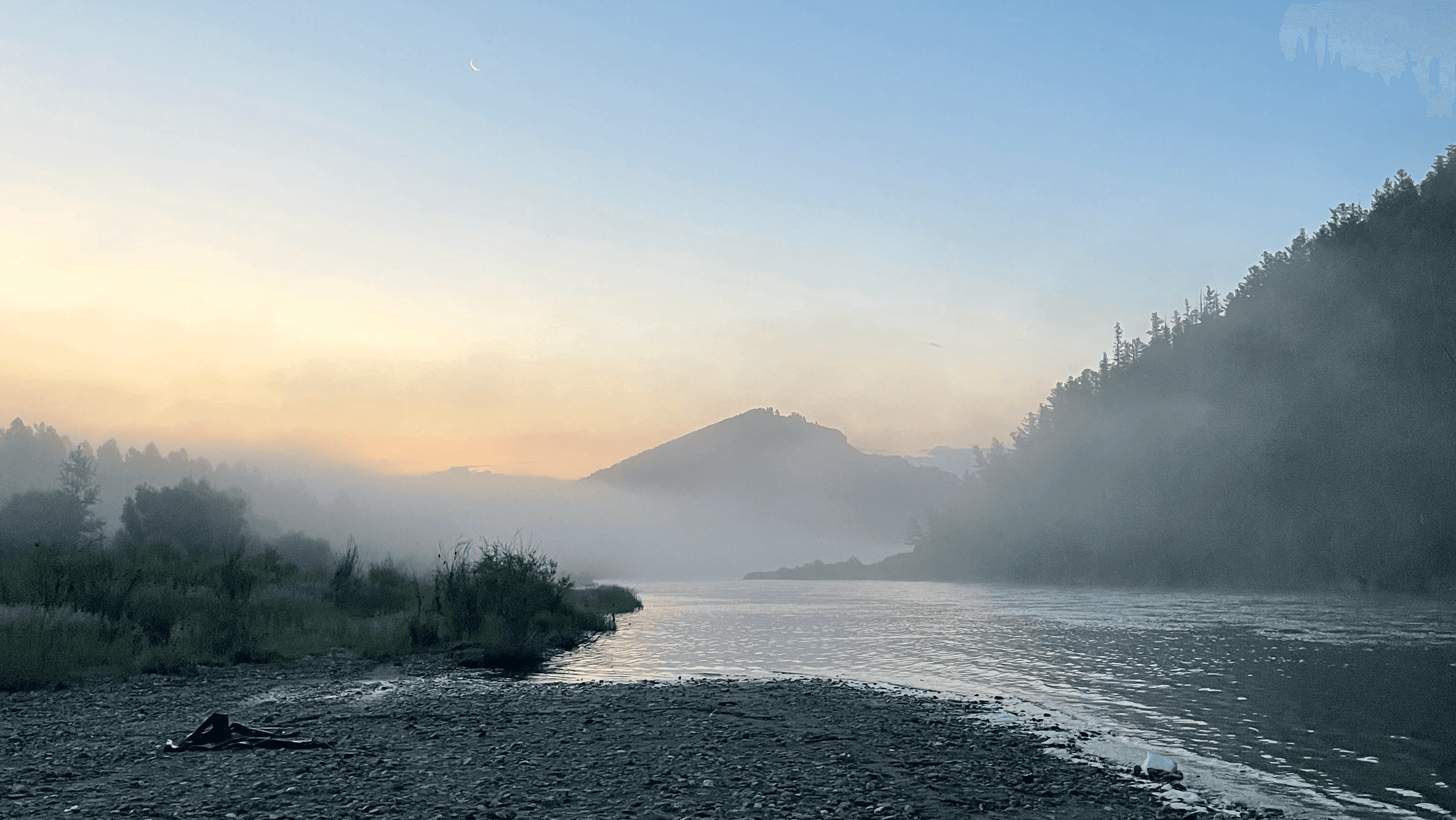 Beautiful river picture in Mongolia