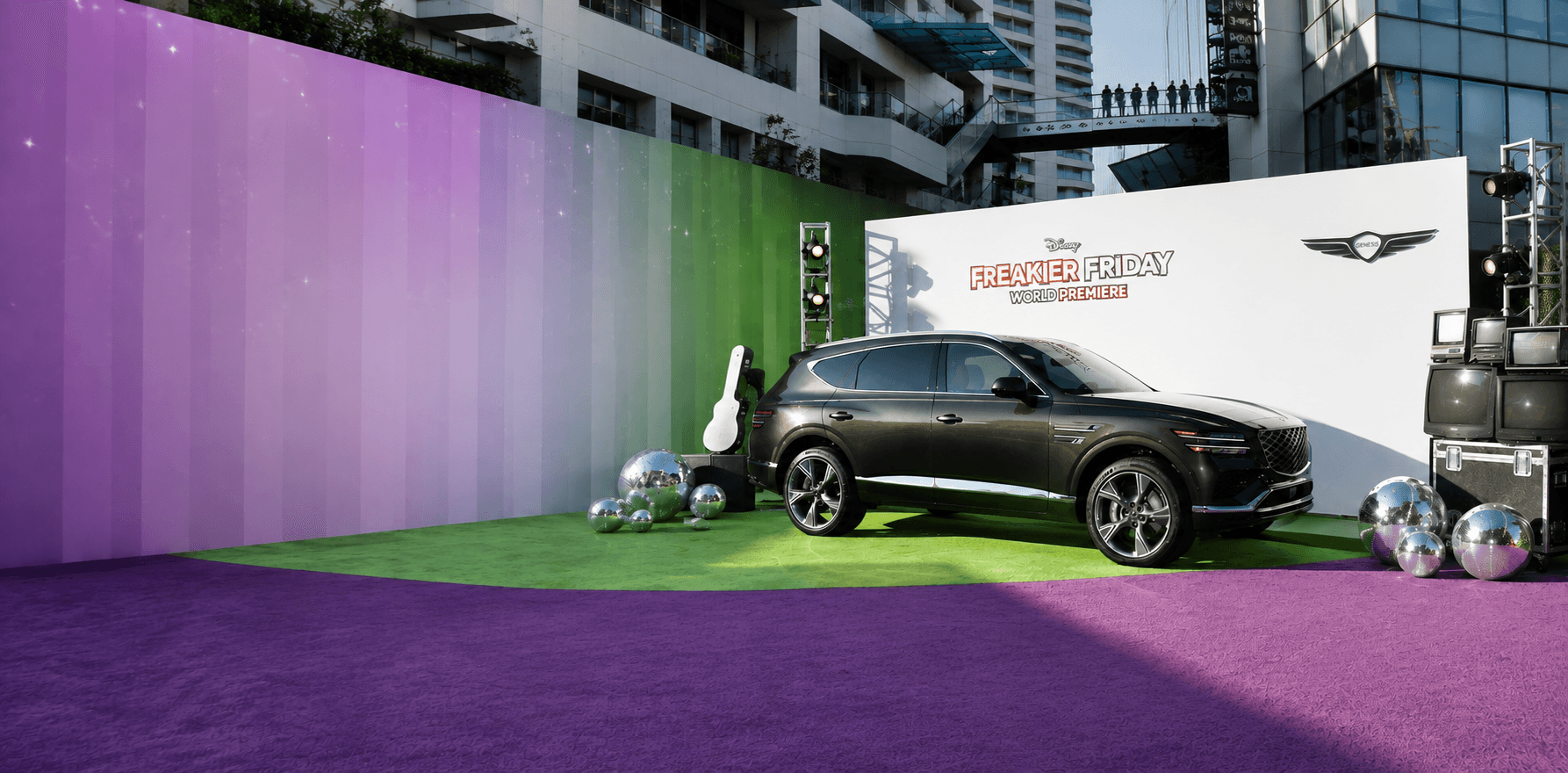 Genesis vehicle featured in the Freakier Friday theatrical marketing partnership.