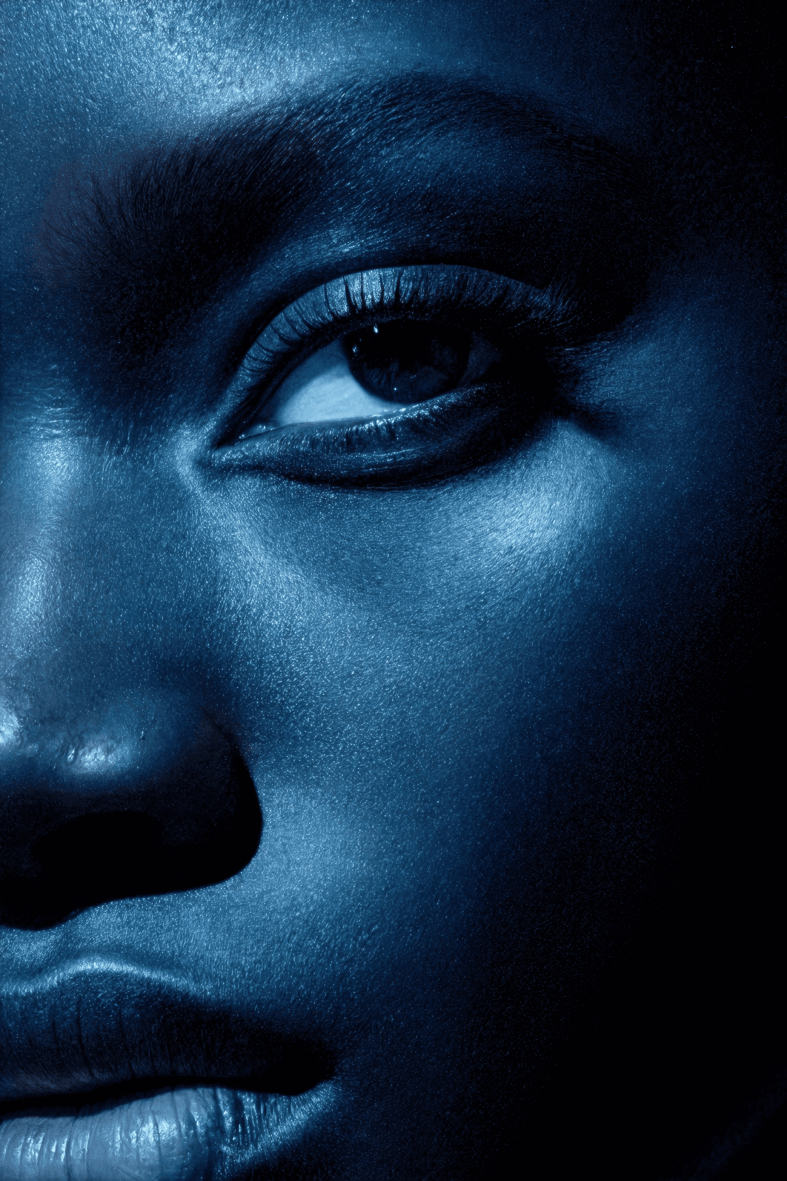 Blue Glow: Studio Portrait Series