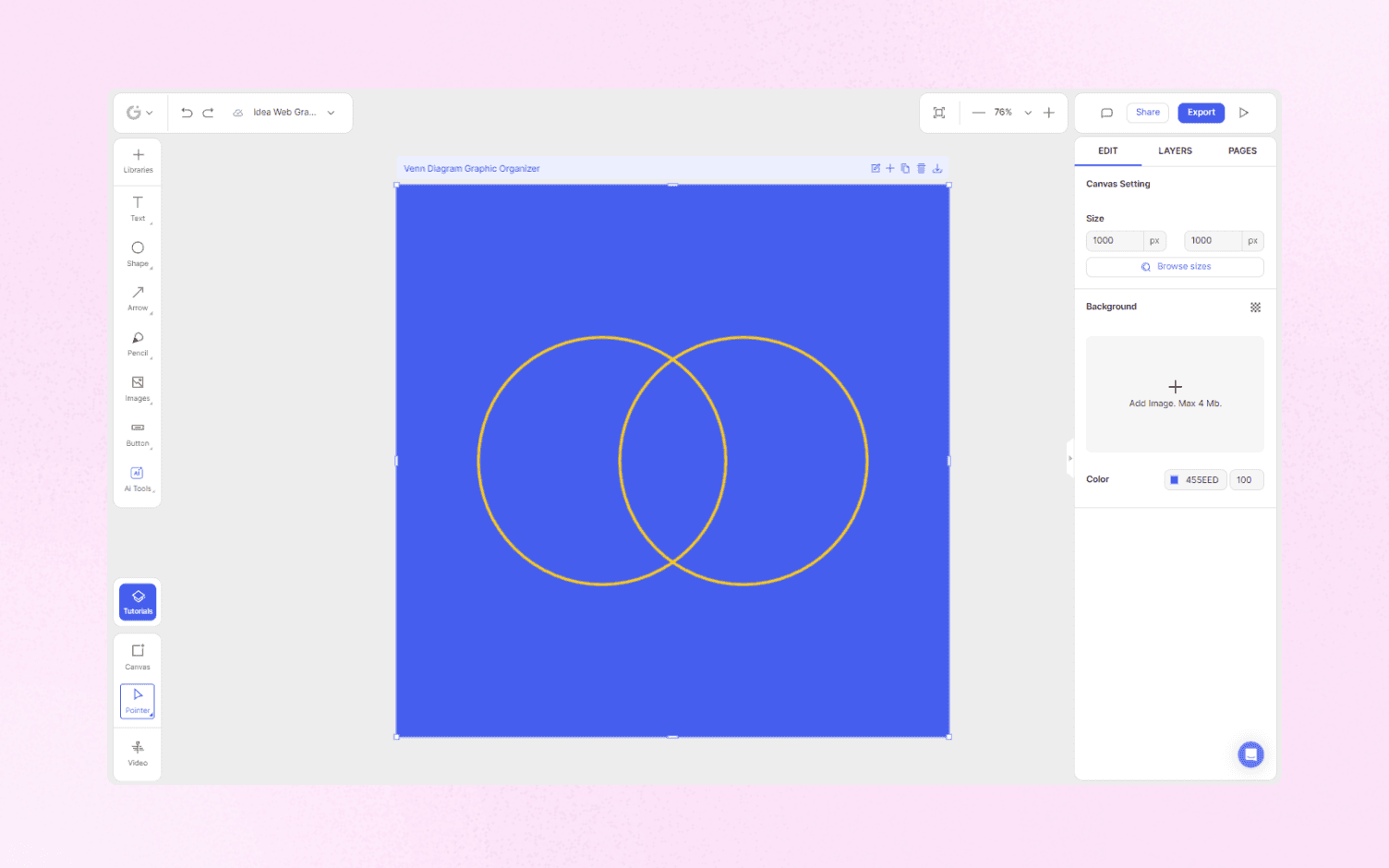 how to make Venn Diagram Graphic Organizer