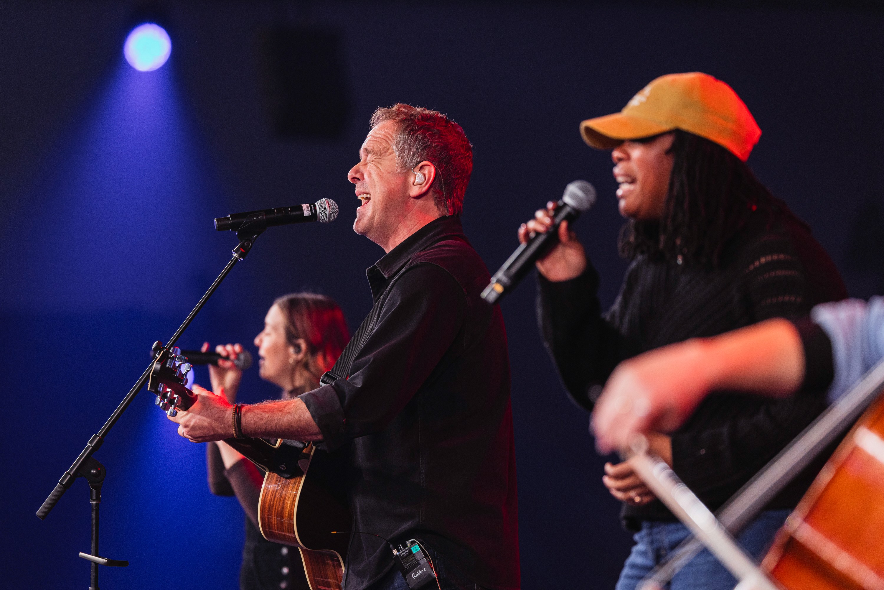 black cross on red textile