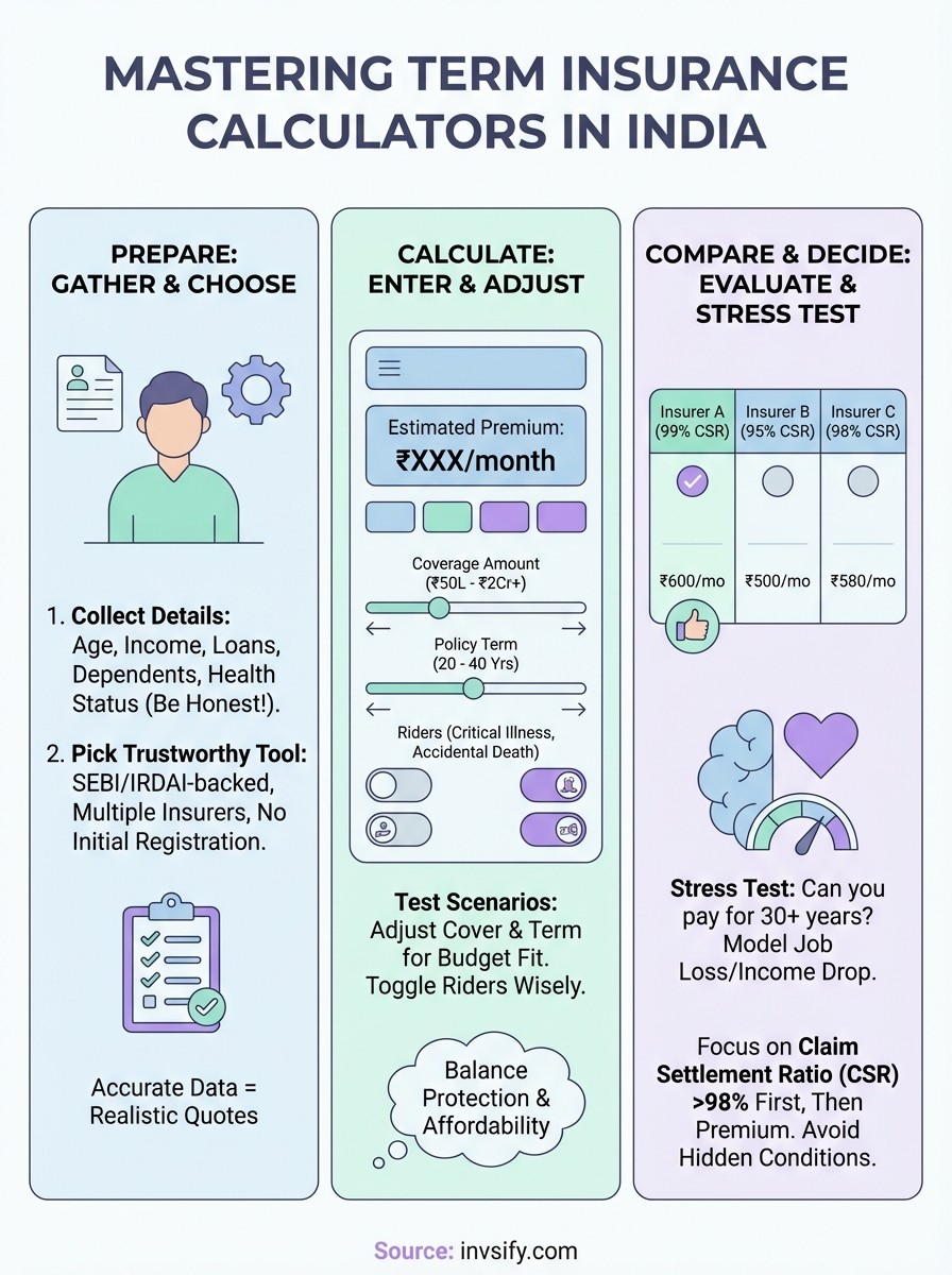 term insurance calculator india infographic