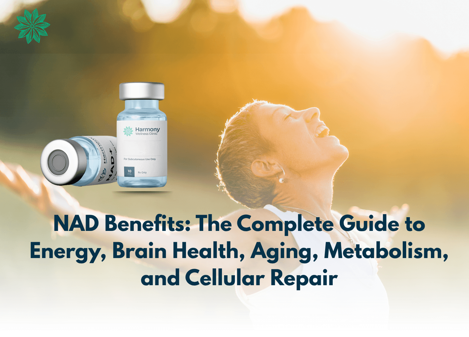 Medical provider explaining NAD benefits for energy, brain health, metabolism, and healthy aging during a wellness consultation.