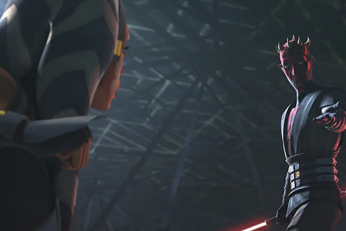 Maul faces Ahsoka in the final season of The Clone Wars TV series.